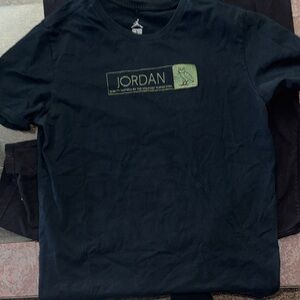 Jordan Dark Tee with Green Logo